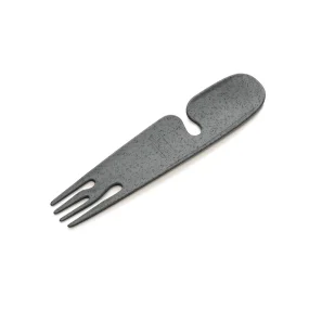 Organic organic circular wood spork shadow