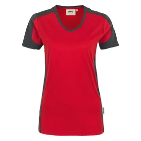 HAKRO V-Shirt Contrast Performance Lady
