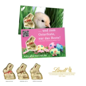 Promotion card with Lindt Gold Bunny